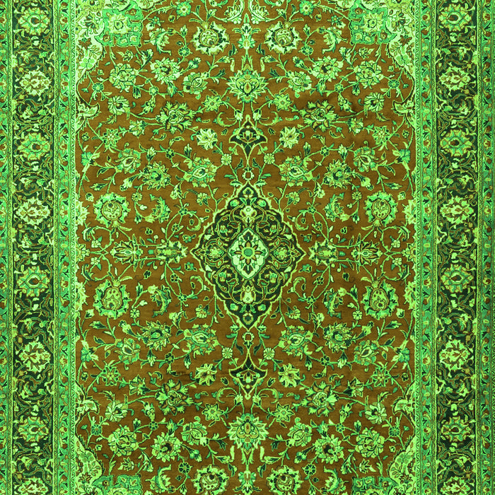 Medallion Green Traditional Rug, tr2118grn