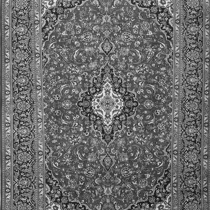 Serging Thickness of Machine Washable Medallion Gray Traditional Rug, wshtr2119gry