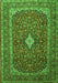 Medallion Green Traditional Rug, tr2119grn