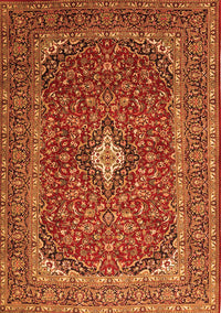 Medallion Orange Traditional Rug, tr2119org