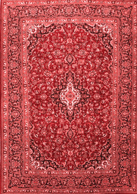 Medallion Red Traditional Rug, tr2119red