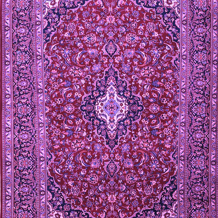 Machine Washable Medallion Purple Traditional Area Rugs, wshtr2119pur