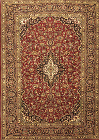 Medallion Brown Traditional Rug, tr2119brn