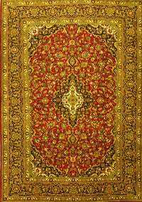 Medallion Yellow Traditional Rug, tr2119yw