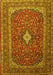 Medallion Yellow Traditional Rug, tr2119yw