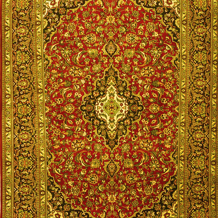 Medallion Yellow Traditional Rug, tr2119yw