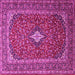 Square Medallion Pink Traditional Rug, tr2119pnk