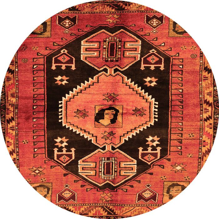 Machine Washable Persian Orange Traditional Area Rugs, wshtr211org