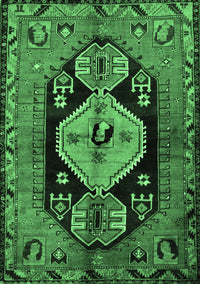 Persian Emerald Green Traditional Rug, tr211emgrn