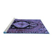 Sideview of Machine Washable Persian Blue Traditional Rug, wshtr211blu