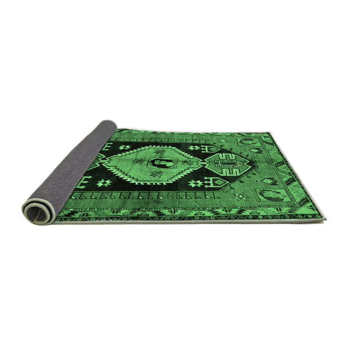 Sideview of Persian Emerald Green Traditional Rug, tr211emgrn