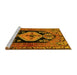 Sideview of Machine Washable Persian Yellow Traditional Rug, wshtr211yw