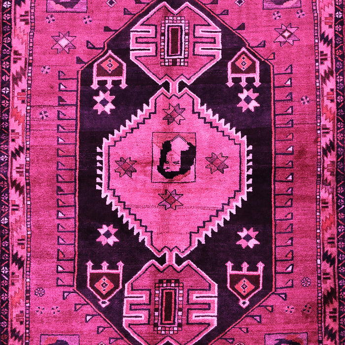Machine Washable Persian Pink Traditional Rug, wshtr211pnk