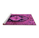 Sideview of Machine Washable Persian Purple Traditional Area Rugs, wshtr211pur