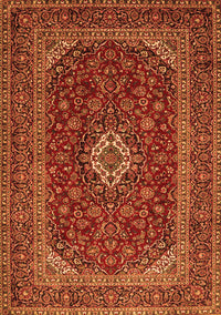 Medallion Orange Traditional Rug, tr2120org