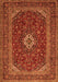 Medallion Orange Traditional Rug, tr2120org