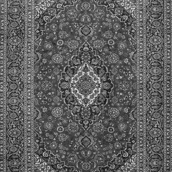 Serging Thickness of Machine Washable Medallion Gray Traditional Rug, wshtr2120gry