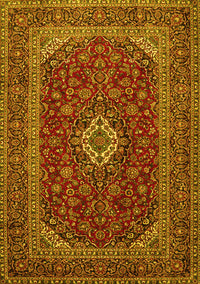 Medallion Yellow Traditional Rug, tr2120yw