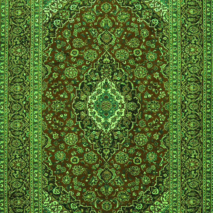 Medallion Green Traditional Rug, tr2120grn