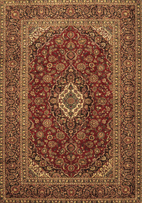 Medallion Brown Traditional Rug, tr2120brn