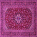 Square Medallion Pink Traditional Rug, tr2120pnk