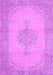 Machine Washable Persian Purple Traditional Area Rugs, wshtr2121pur