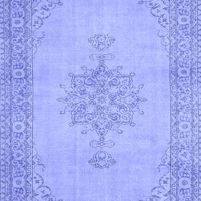Machine Washable Persian Blue Traditional Rug, wshtr2121blu