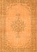 Serging Thickness of Machine Washable Persian Orange Traditional Area Rugs, wshtr2121org