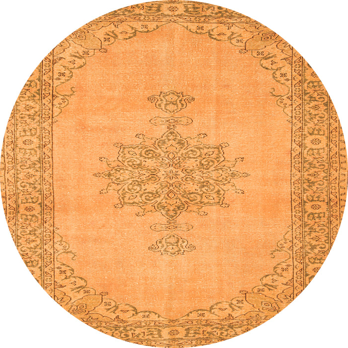 Square Persian Orange Traditional Rug, tr2121org