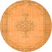 Square Persian Orange Traditional Rug, tr2121org