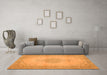 Machine Washable Persian Orange Traditional Area Rugs in a Living Room, wshtr2121org