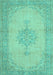 Persian Turquoise Traditional Rug, tr2121turq