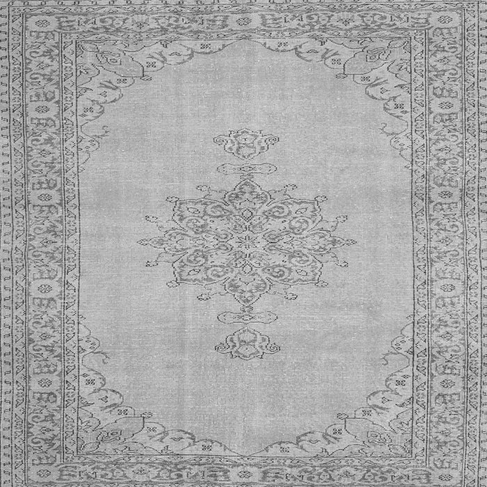 Round Machine Washable Persian Gray Traditional Rug, wshtr2121gry