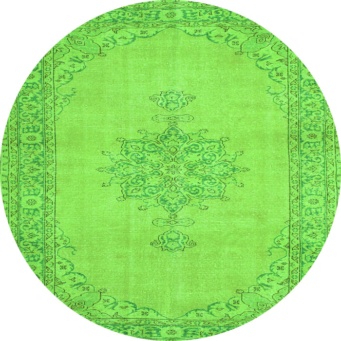 Square Persian Green Traditional Rug, tr2121grn
