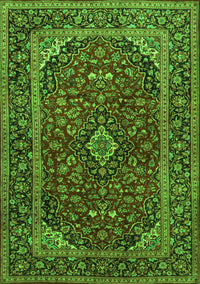 Medallion Green Traditional Rug, tr2122grn