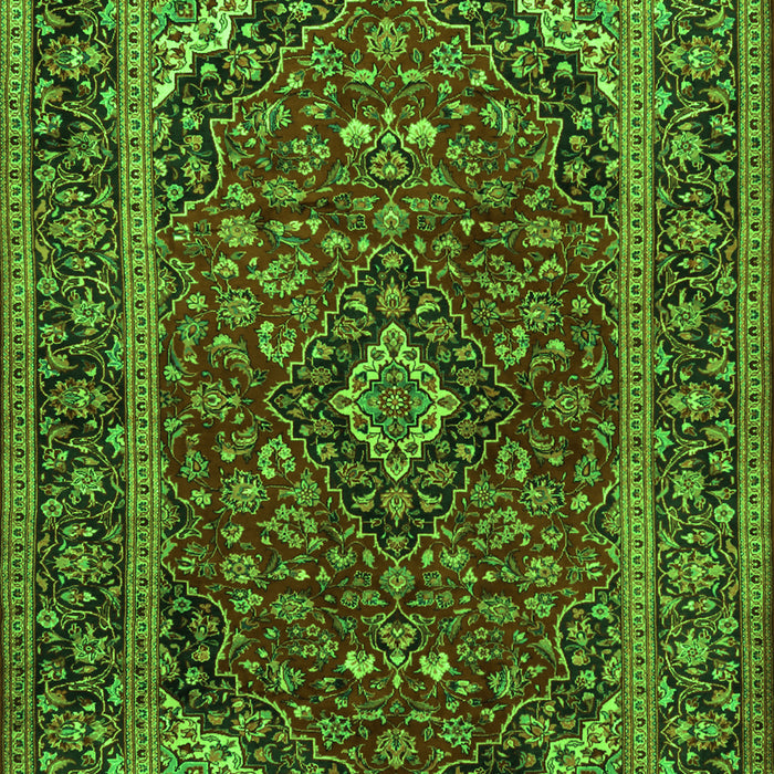 Medallion Green Traditional Rug, tr2122grn
