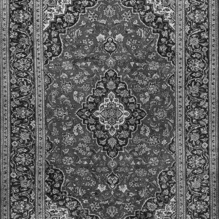 Serging Thickness of Machine Washable Medallion Gray Traditional Rug, wshtr2122gry