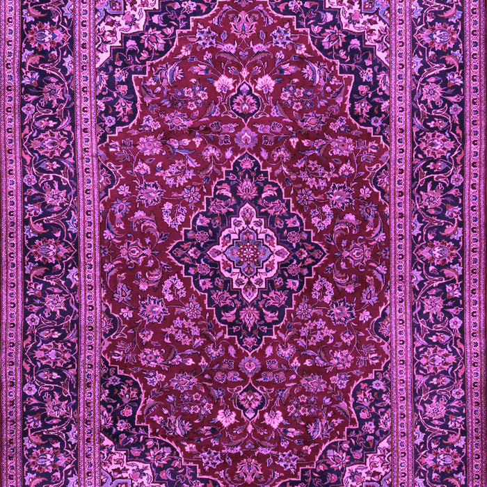 Machine Washable Medallion Purple Traditional Area Rugs, wshtr2122pur