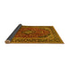 Sideview of Medallion Yellow Traditional Rug, tr2122yw