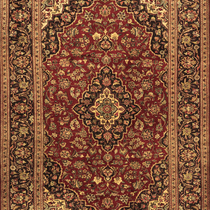 Medallion Brown Traditional Rug, tr2122brn