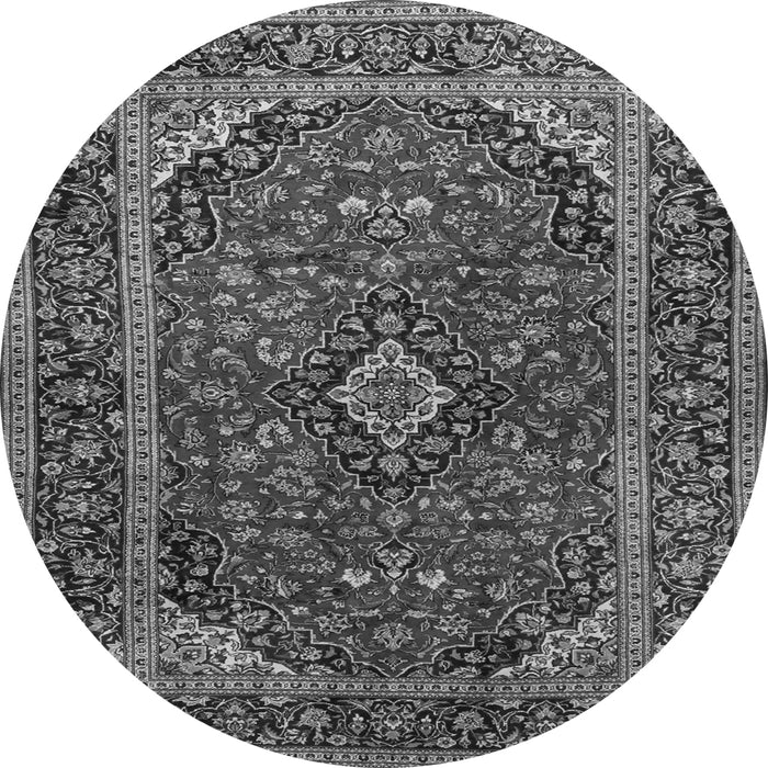 Square Medallion Gray Traditional Rug, tr2122gry