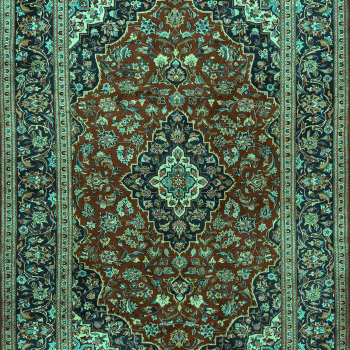 Medallion Turquoise Traditional Rug, tr2122turq