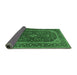 Sideview of Medallion Emerald Green Traditional Rug, tr2122emgrn