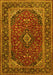 Medallion Yellow Traditional Rug, tr2122yw