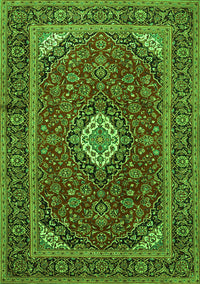 Medallion Green Traditional Rug, tr2123grn