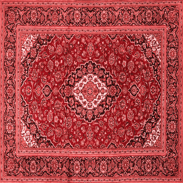 Medallion Red Traditional Rug, tr2123red