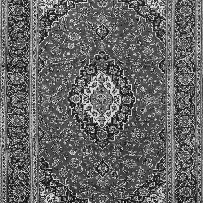 Serging Thickness of Machine Washable Medallion Gray Traditional Rug, wshtr2123gry