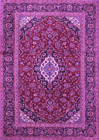 Medallion Purple Traditional Rug, tr2123pur