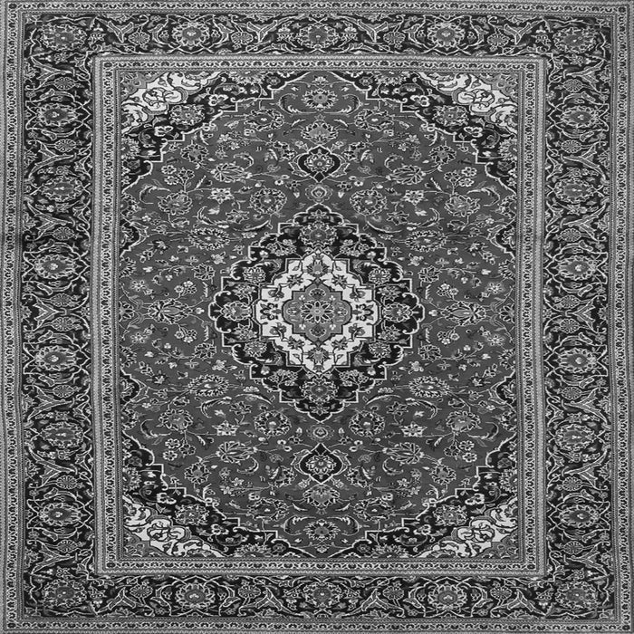 Serging Thickness of Medallion Gray Traditional Rug, tr2123gry