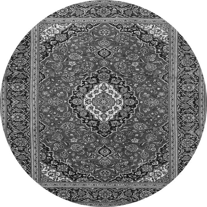 Square Medallion Gray Traditional Rug, tr2123gry